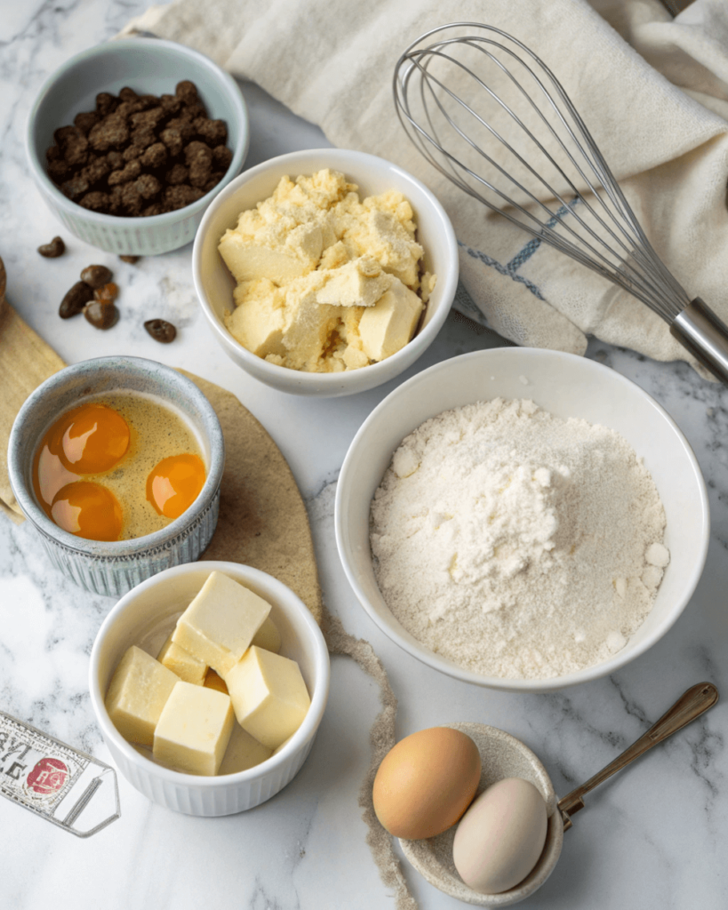  Keto cookie ingredients like almond flour, coconut flour, and sweeteners